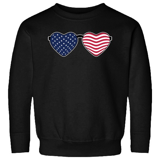 USA Heart Sunglasses Sweatshirts