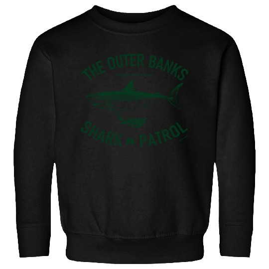 OBX Shark Patrol OBX Vintage Dark Green Sweatshirts