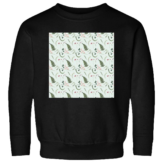 Watercolor Wildflowers Botanical Pattern Sweatshirts