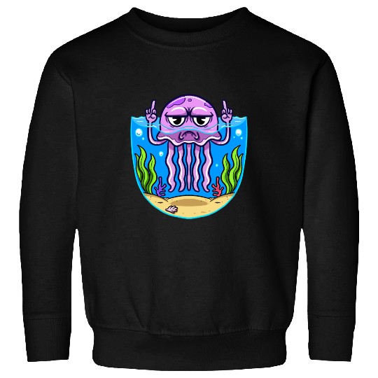 Jelly Fish Middle Finger Jellyfish Sweatshirts