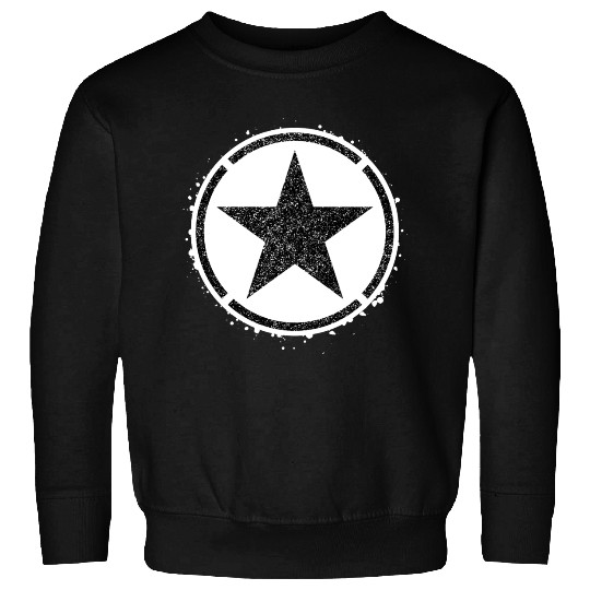 Sponge stencil Star inside circle Sweatshirts