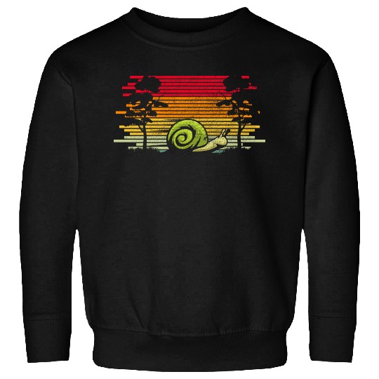 Retro Snail Nature Biology Snail Lover Sweatshirts