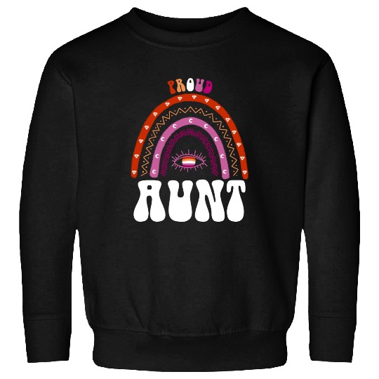 Lesbian Rainbow Proud Aunt Lesbian Sweatshirts