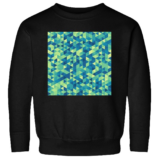 Geometric Hexagon Pattern Blue Yellow Green Sweatshirts