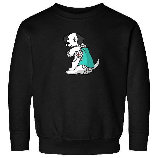 I Love Dad Dalmatian Sweatshirts