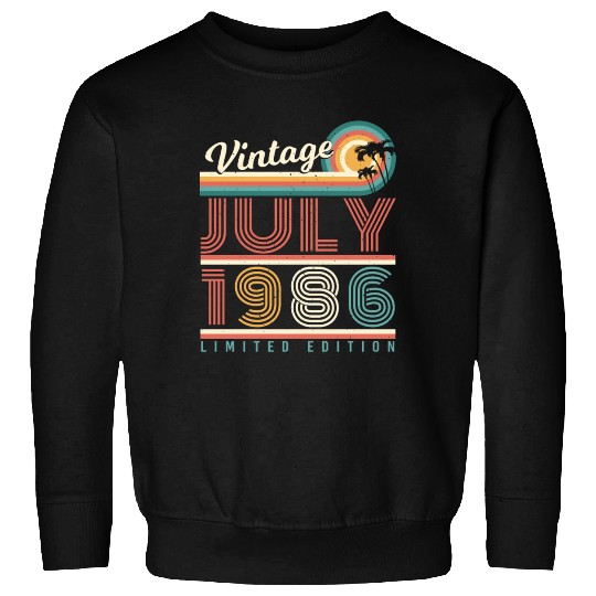 Year Of Construction July 1986 Sweatshirts