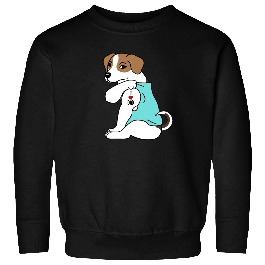 I Love Dad Jack Russell Terrier Sweatshirts