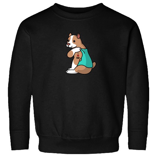 I Love Dad Pit Bull Sweatshirts