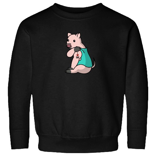 I Love Dad Mini Pig Sweatshirts