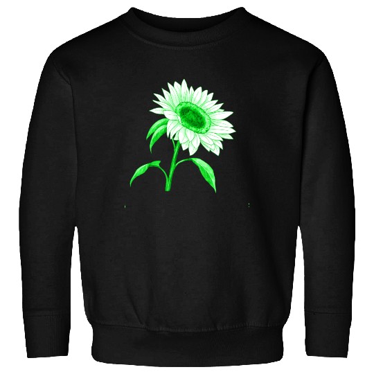 Green sunflower Sweatshirts