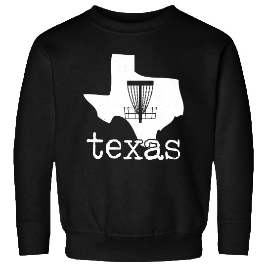 State of Texas Disc Golf Sweatshirts Golfer Golfing