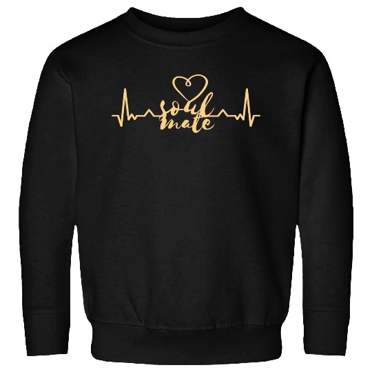 Soulmate Valentinsday heartbeat Sweatshirts