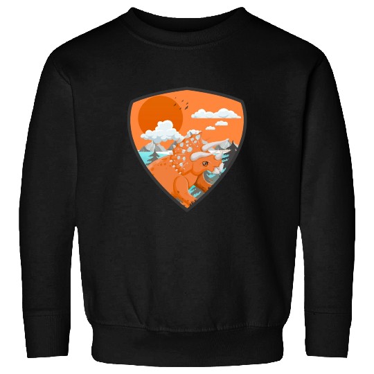 triceratops predators in mountains Sweatshirts