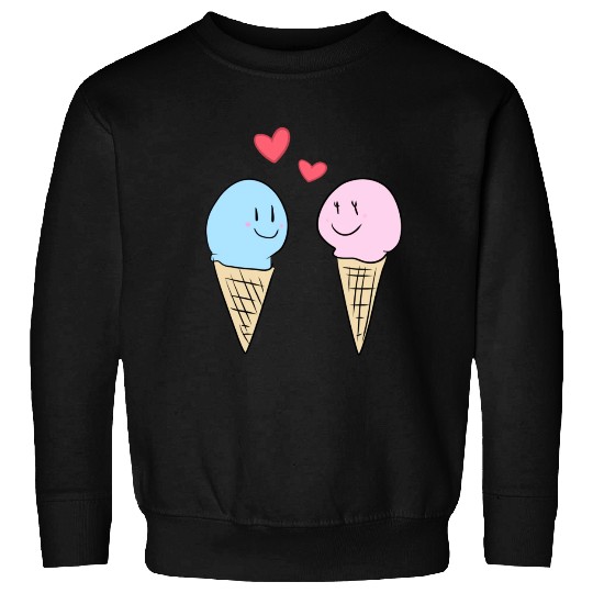 love eat ice cream valentines day sweet Sweatshirts