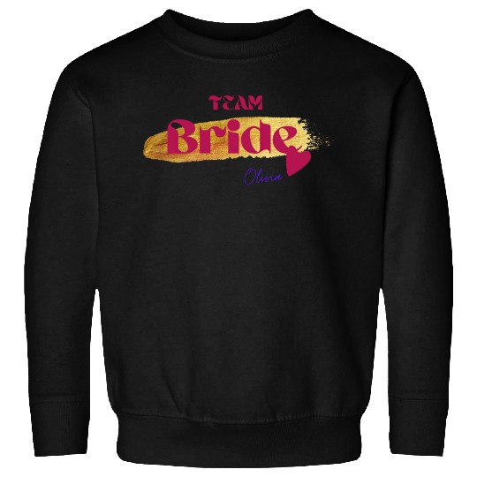 Gold and Black Modern Team Bride Sweatshirts