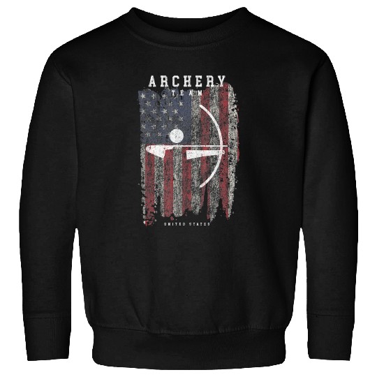 Archery Team USA Vintage American Flag Compound Sweatshirts