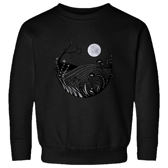 Full moon landscape Sweatshirts