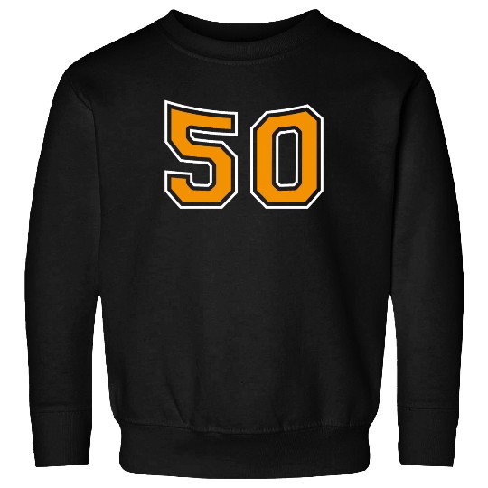 Number 50 Orange Sweatshirts