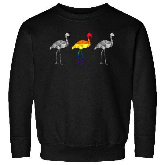 Flamingo LGBTQ Gay Pride Rainbow Flag Different Sweatshirts