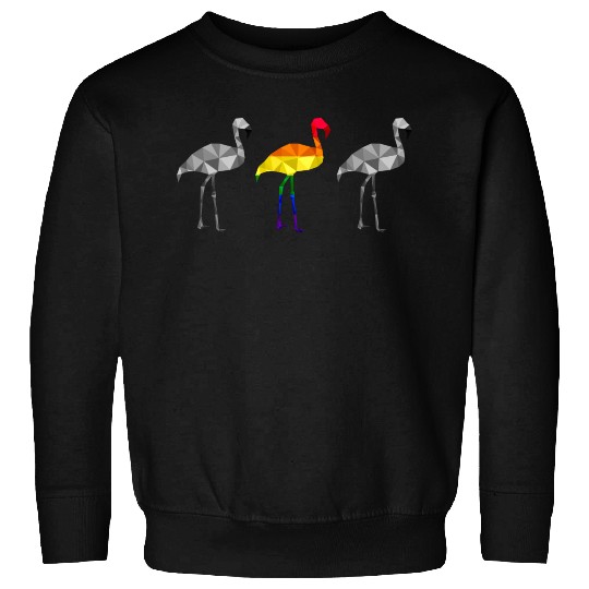Flamingo LGBTQ Gay Pride Rainbow Flag Different Sweatshirts