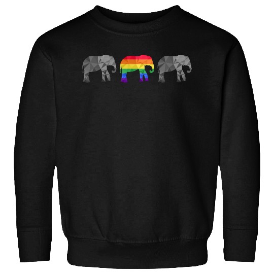 Elephant LGBTQ Rainbow Flag Gay Pride Sweatshirts