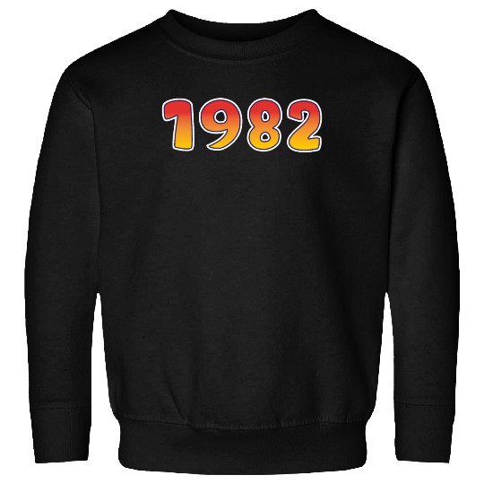 1982 Happiness Year In Orange - Yellow Design Sweatshirts