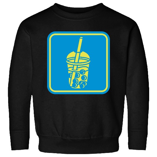 Sign bubble tea button Sweatshirts