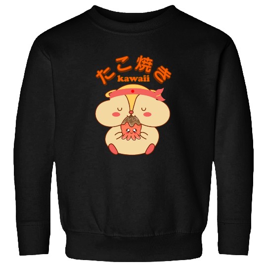 Kawaii Takoyaki Cute Food Vintage Hamster Sweatshirts