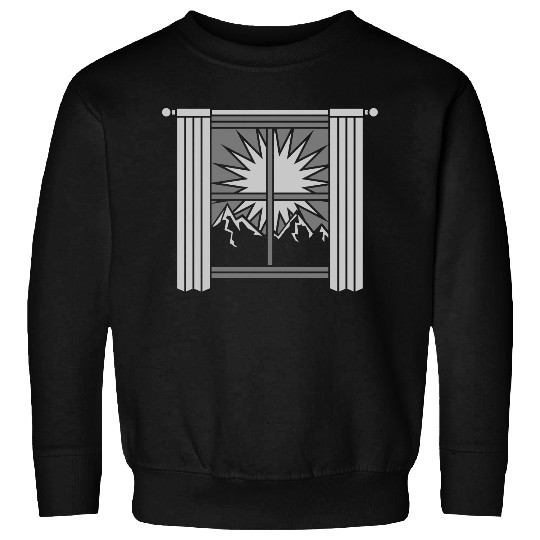 sunrise mountains view window Sweatshirts
