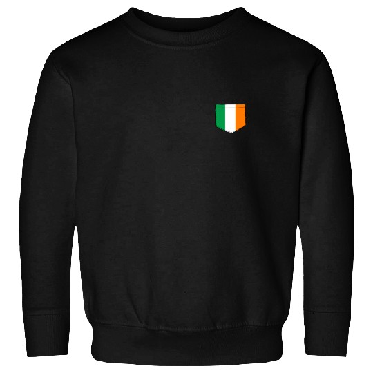 irish flag in a shape of a pocket Sweatshirts