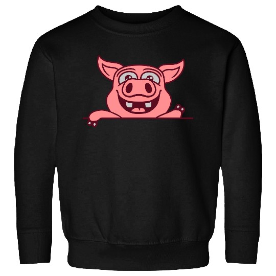 barn pig waving friendly Sweatshirts