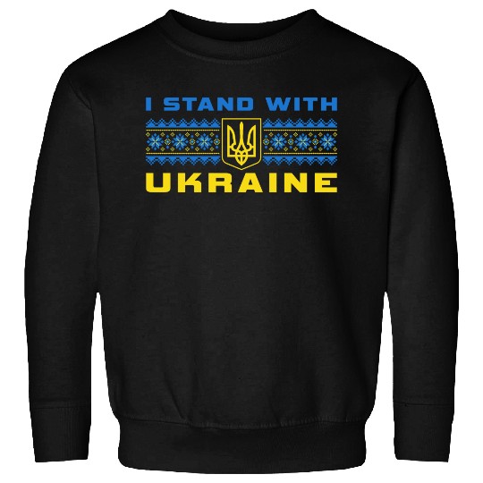 I STAND WITH UKRAINE BLUE-YELLOW Sweatshirts