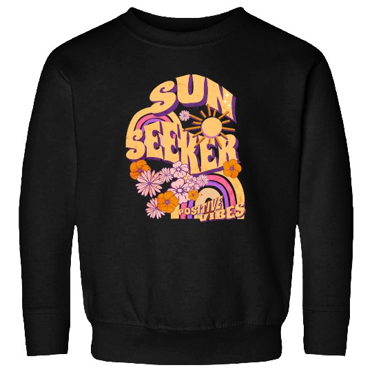 Sun Seeker Positive Vibes Summer Vacation Floral Sweatshirts