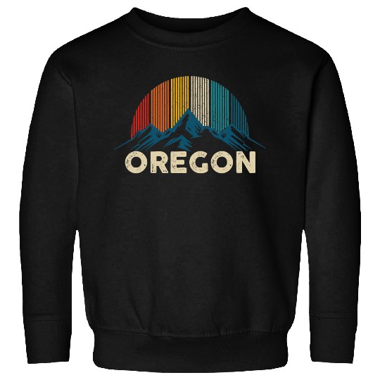 Oregon Vintage Mountains Nature Hiking Gift Sweatshirts