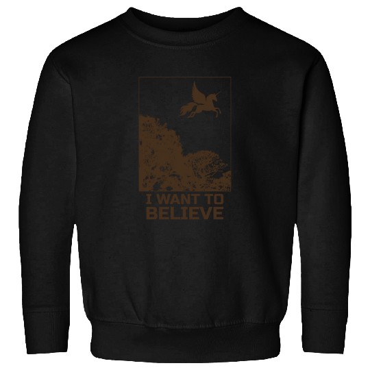 Unicorn "I Want To Believe" UAP Outfit Alien Ufo Sweatshirts