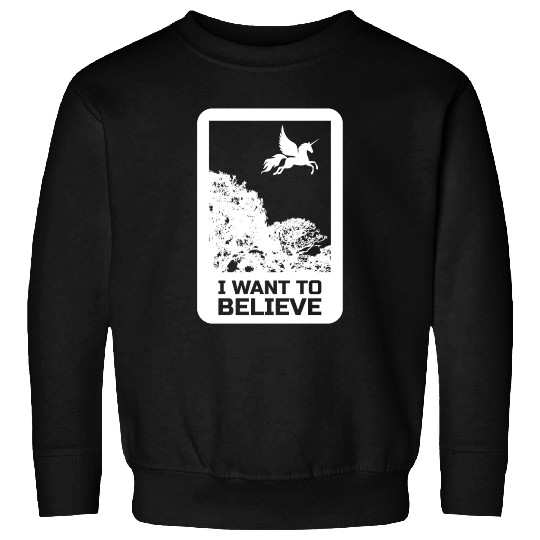Unicorn "I Want To Believe" UAP Outfit Alien Ufo Sweatshirts