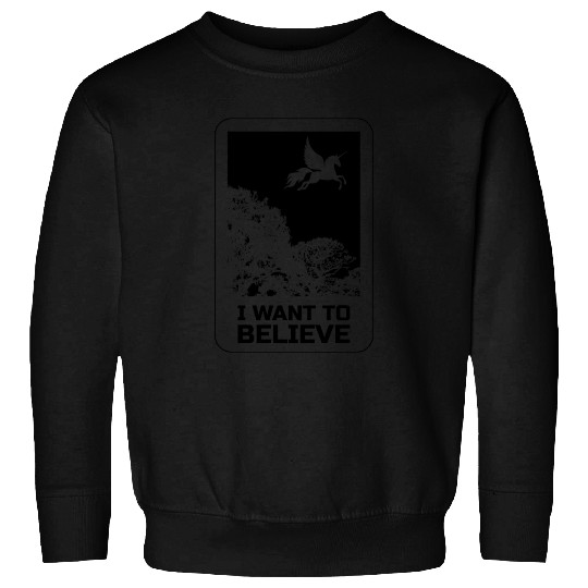 Unicorn "I Want To Believe" UAP Outfit Alien Ufo Sweatshirts