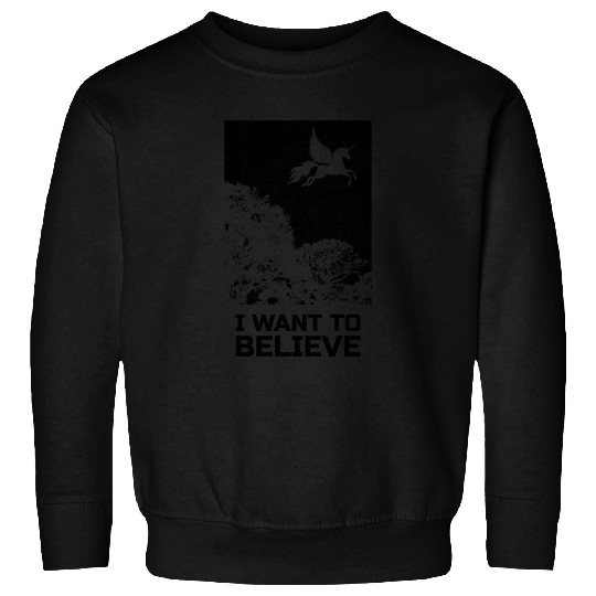 Unicorn "I Want To Believe" UAP Outfit Alien Ufo Sweatshirts