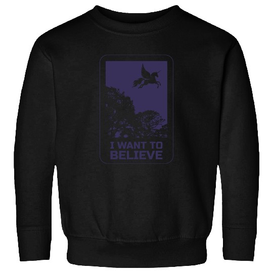 Unicorn "I Want To Believe" UAP Outfit Alien Ufo Sweatshirts
