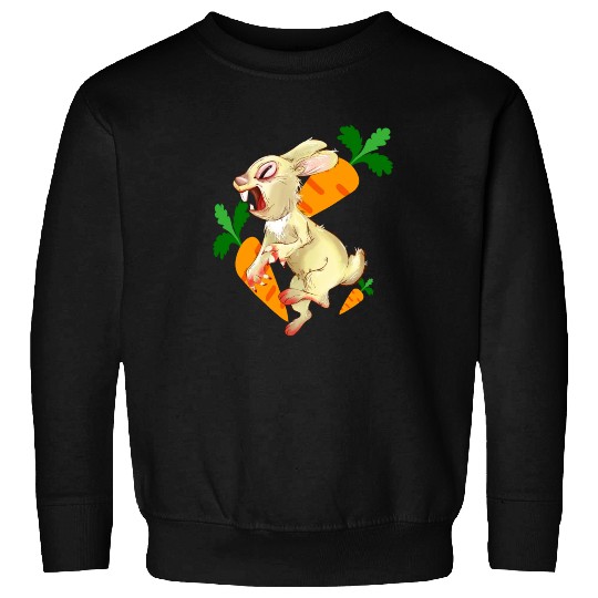Crazy rabbit running for carrot Sweatshirts