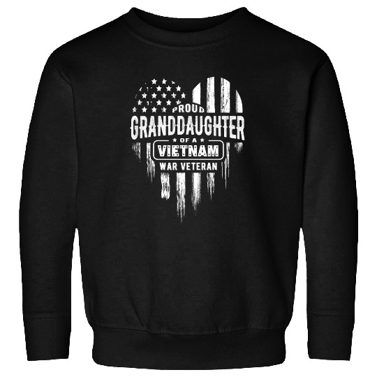 Proud Granddaughter Vietnam Vet Grandpa Veteran US Sweatshirts