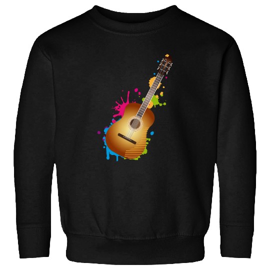 nice colorful acoustic guitar graffiti Sweatshirts