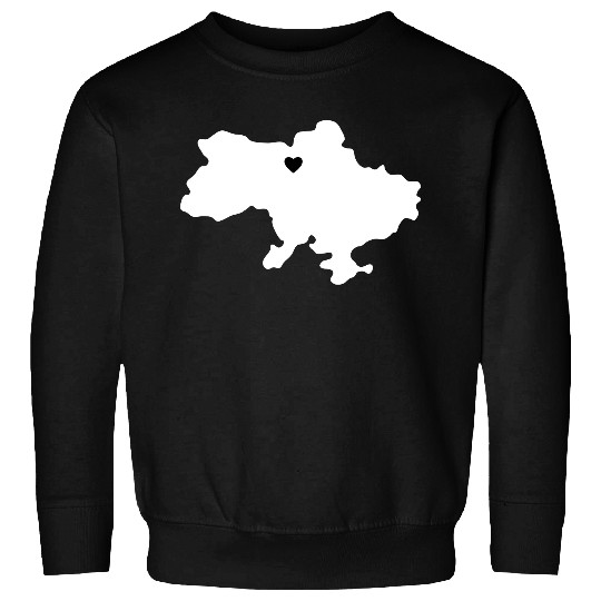 Ukraine Heart Outline Contour Sweatshirts