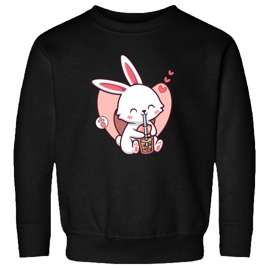 Kawaii Dog Loves Sweatshirts Boba Tea Bubble Tea Anime