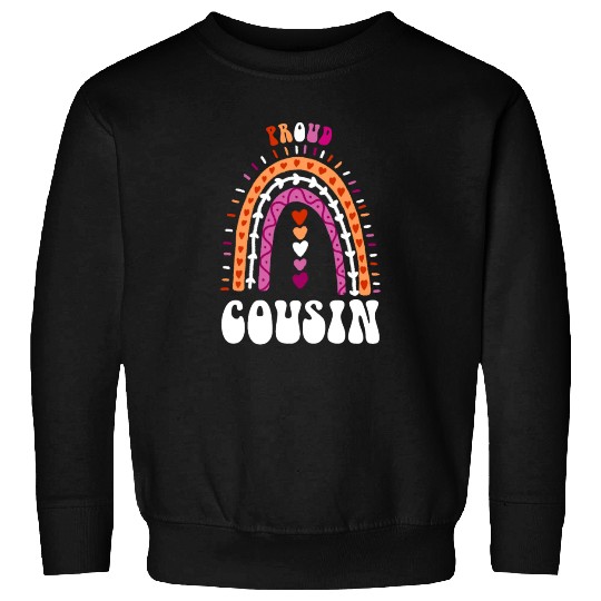 Proud Cousin Lesbian Pride Boho Rainbow Sweatshirts