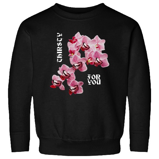 Orchid flower teeth creepy Orchid flower teeth cre Sweatshirts