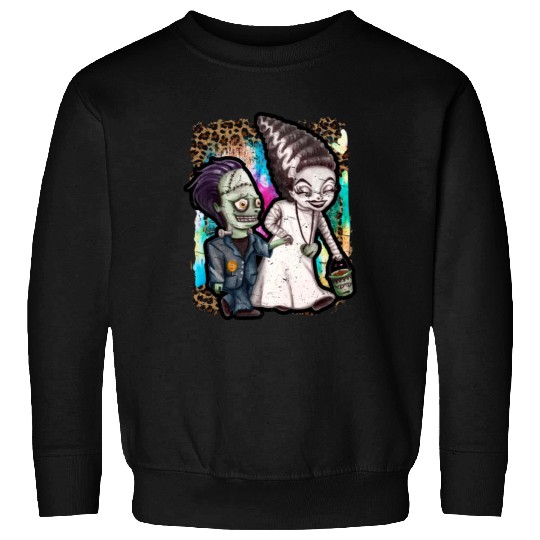 Halloween Witch and Zombie Tie Dye Sweatshirts