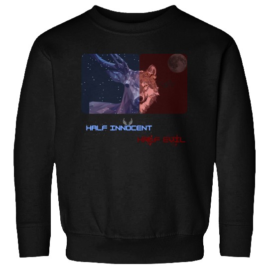 Half innocent, half devil Sweatshirts
