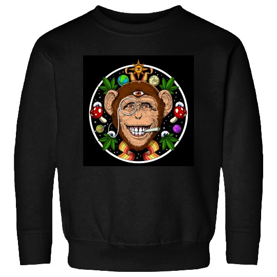 Psychedelic Monkey Stoner Sweatshirts