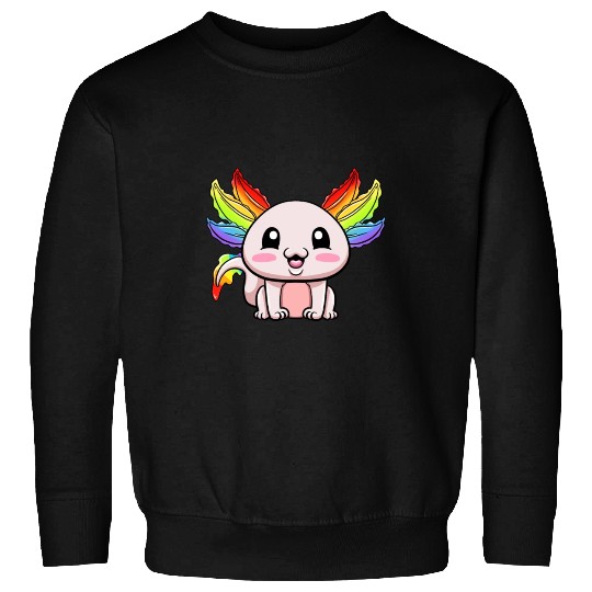Axolotl LGBTQ Gay Pride Rainbow Flag LGBT Sweatshirts